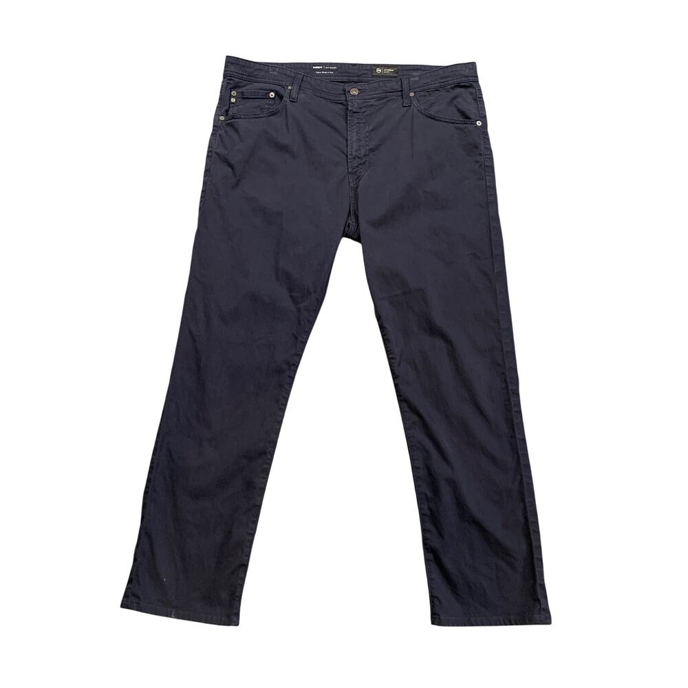 Adriano Goldschmied Pants Mens 38 Navy Blue Everett Slim Straight Chino AG